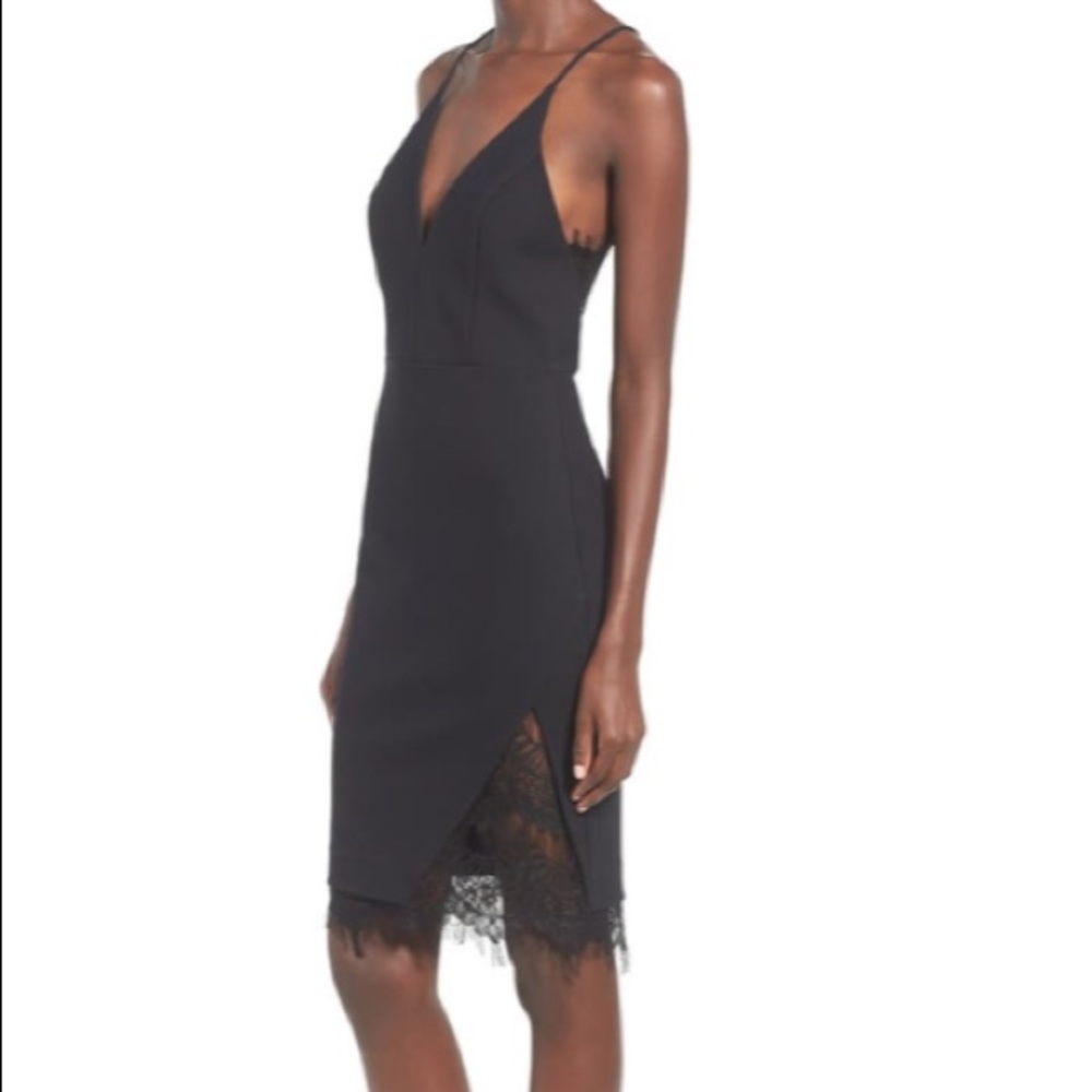 Astr the Label black lace body-con dress